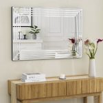 Homeroots - 39" Silver Geo Lines Frameless Accent Mirror - Image 8