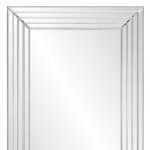 Homeroots - 39" Silver Geo Lines Frameless Accent Mirror - Image 4