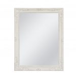 Homeroots - 40" White Wood Ornate Framed Accent Mirror