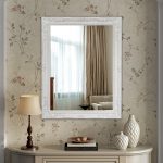 Homeroots - 40" White Wood Ornate Framed Accent Mirror - Image 5