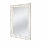 Homeroots - 40" White Wood Ornate Framed Accent Mirror - Image 3