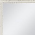 Homeroots - 40" White Wood Ornate Framed Accent Mirror - Image 4