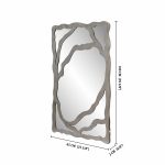 Homeroots - 44" Gray Wood Free Form Framed Accent Mirror - Image 9