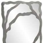 Homeroots - 44" Gray Wood Free Form Framed Accent Mirror - Image 4