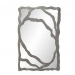 Homeroots - 44" Gray Wood Free Form Framed Accent Mirror - Image 3
