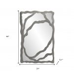 Homeroots - 44" Gray Wood Free Form Framed Accent Mirror - Image 8