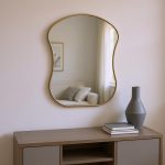 Homeroots - 39" Gold Abstract Wavy Geometric Framed Accent Mirror - Image 2