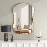 Homeroots - 39" Gold Abstract Wavy Geometric Framed Accent Mirror - Image 6