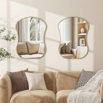 Homeroots - 39" Gold Abstract Wavy Geometric Framed Accent Mirror - Image 8