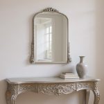 Homeroots - 34" Silver Baroque Arch Ornate Framed Accent Mirror - Image 2