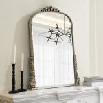 Homeroots - 34" Silver Baroque Arch Ornate Framed Accent Mirror - Image 5