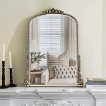 Homeroots - 34" Silver Baroque Arch Ornate Framed Accent Mirror - Image 9