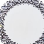 Homeroots - 20" Silver Round Faux Crystal Bling Framed Accent Mirror - Image 4