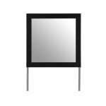 Homeroots - 35" Black Wood Square Mounted Framed Dresser Mirror - Image 2