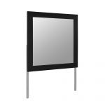 Homeroots - 35" Black Wood Square Mounted Framed Dresser Mirror - Image 3