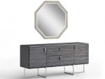 Whiteline Modern - Chloe Chloe Grey Wall Mirror - Image 3