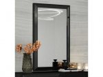 Whiteline Modern - Abrazo Black Rectangular Wall Mirror - Image 4