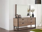 Whiteline Modern - Richmond Brown Rectangular Wall Mirror - Image 2