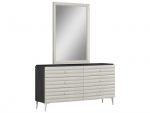 Whiteline Modern - Pino Pino Light Grey Rectangular Wall Mirror - Image 2