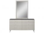 Whiteline Modern - Pino Pino Light Grey Rectangular Wall Mirror - Image 3