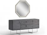 Whiteline Modern - Chloe Chloe Grey Wall Mirror - Image 2