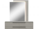 Whiteline Modern - Damien Damien Light Grey Rectangular Dresser Mirror - Image 2