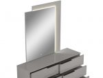 Whiteline Modern - Damien Damien Light Grey Rectangular Dresser Mirror - Image 3