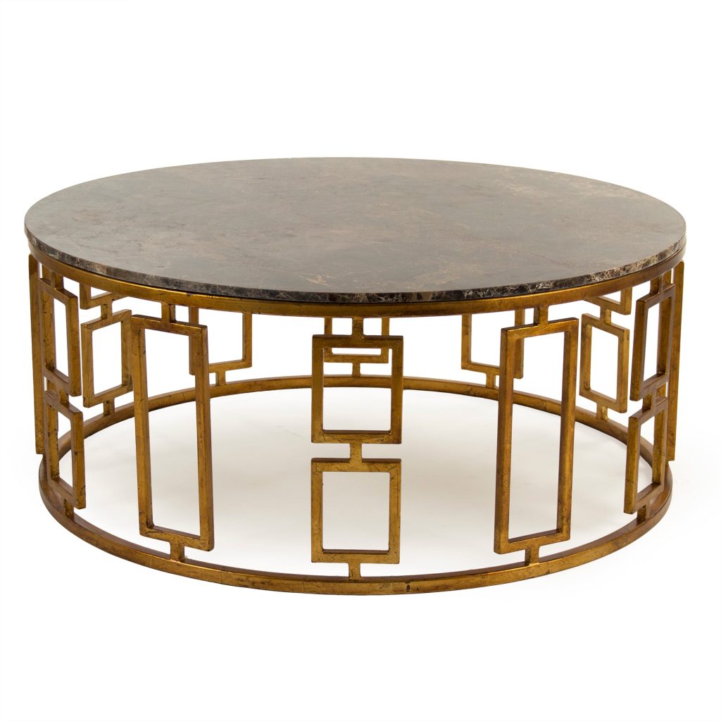Zentique - Adelise Round Marble Top Coffee Table