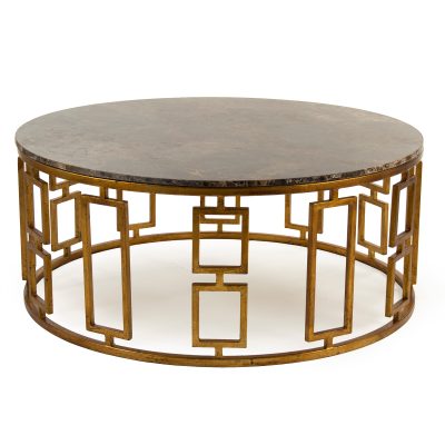 Zentique - Adelise Round Marble Top Coffee Table