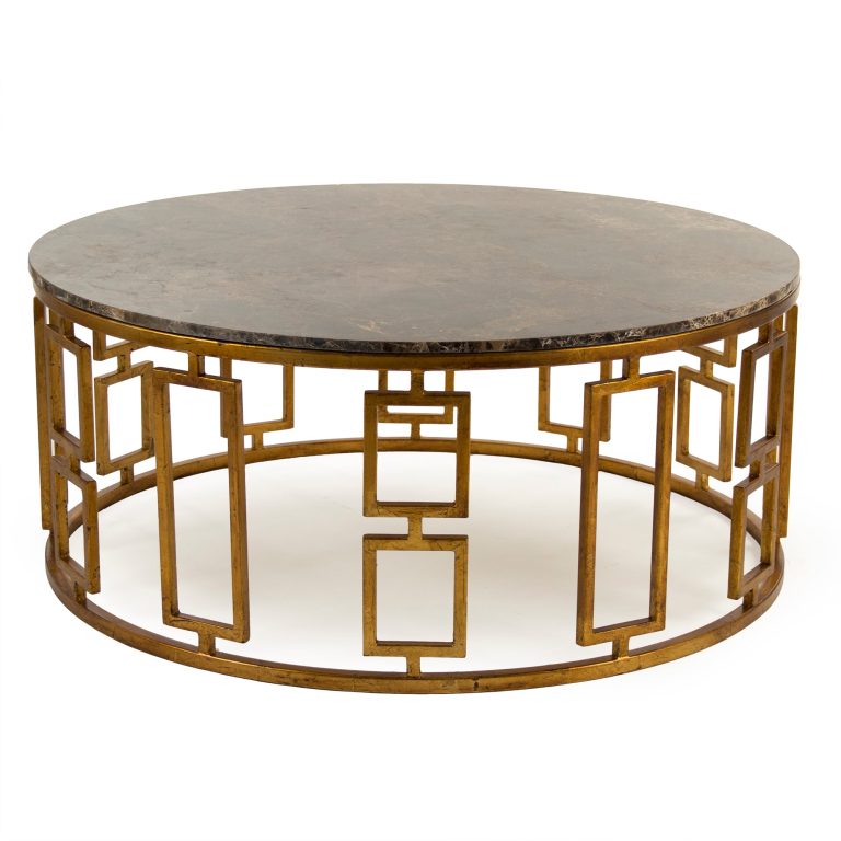 Zentique - Adelise Round Marble Top Coffee Table