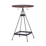 Zentique - Noah Bar Table w Wooden Top