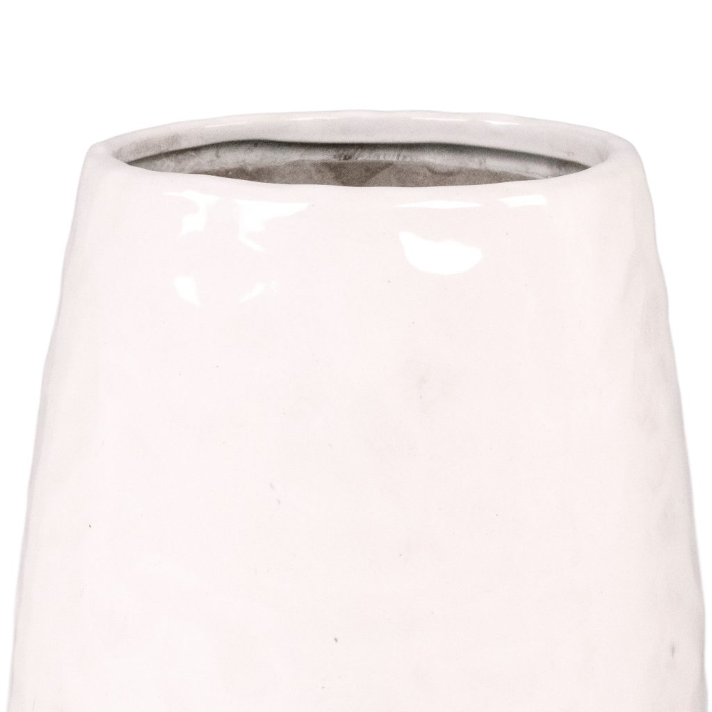 White Textured Vase