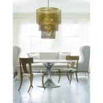 Oly Studio - Luca Dining Table Aluminum Riverbed Medium 54