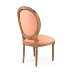 Zentique - Salmon Velvet Medallion Side Chair