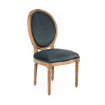 Zentique - Teal Velvet Medallion Side Chair