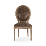 Zentique - Medallion Leather Side Chair