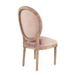 Zentique - Dusty Rose Velvet Medallion Side Chair