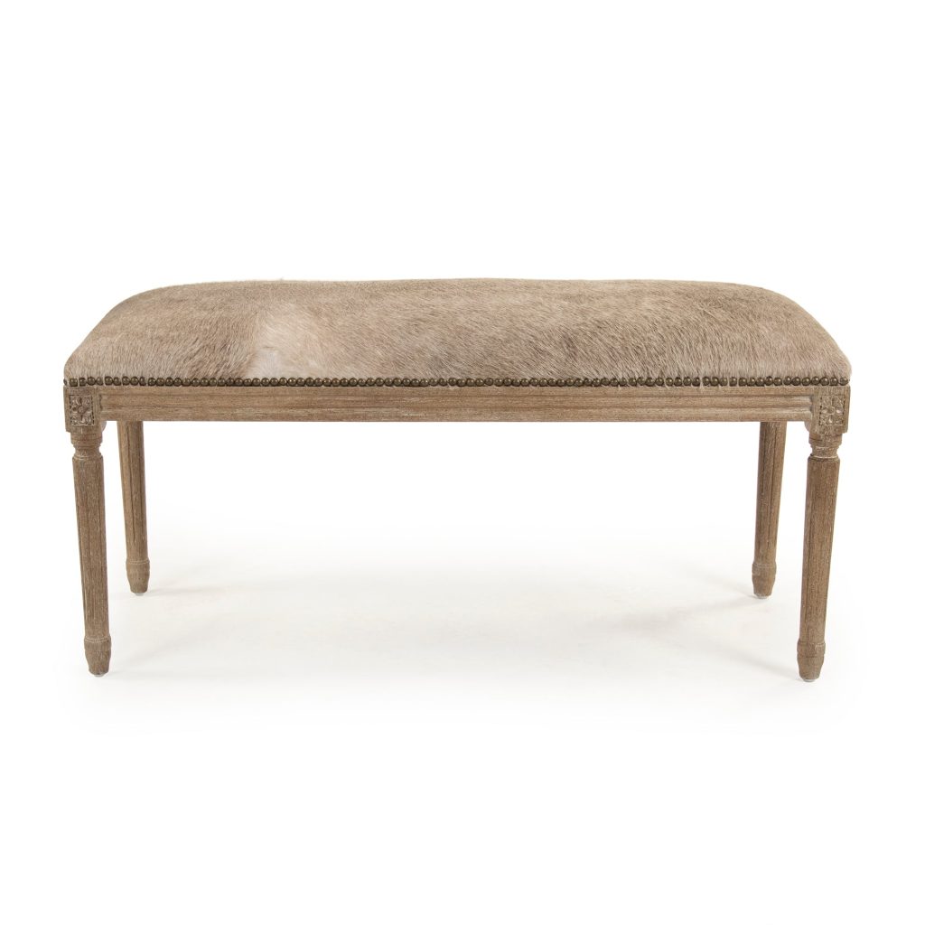 Zentique - Cow Hide Bench B014 E272 Cow B