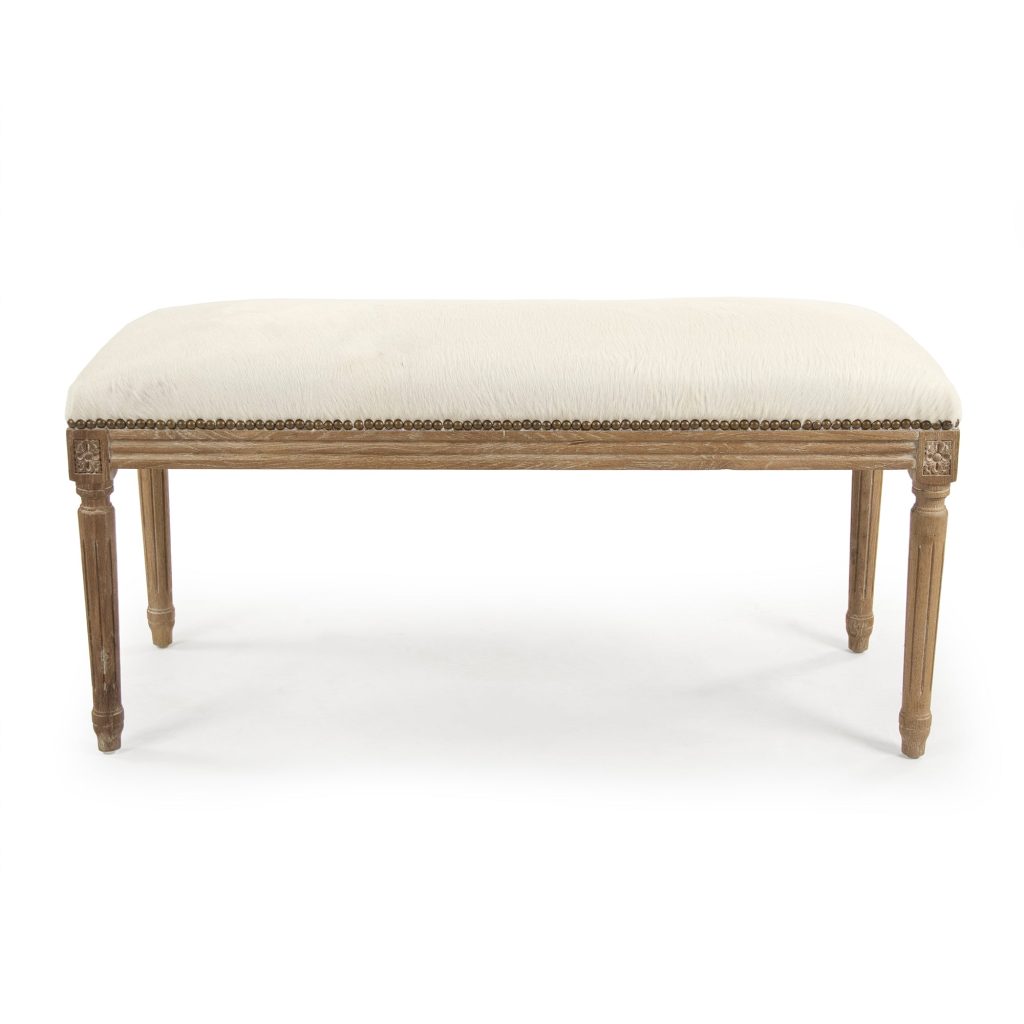 Zentique - Cow Hide Bench B014 E272 Cow W