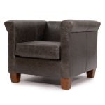 Zentique - Brixton Arm Chair Coral Haze Top Grain Leather