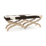 Zentique - Cow Hide Bench CF163 E272 Cow BRW