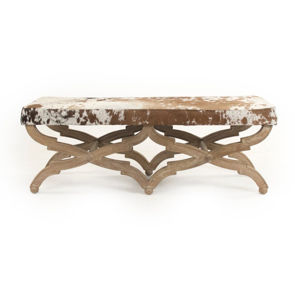 Zentique - Cow Hide Bench CF163 E272 Cow SPBRW