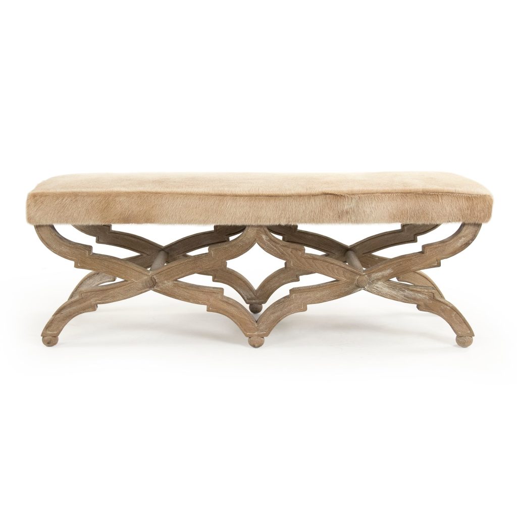 Zentique - Cow Hide Bench CF163 E272 Cow B