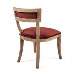 Zentique - Maroon Velvet Carvell Side Chair