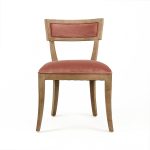 Zentique - Rose Velvet Carvell Side Chair