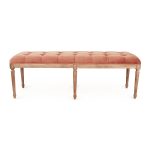 Zentique - Rose Velvet Louis Tufted Bench