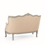 Zentique - Adele Settee Burlap Back