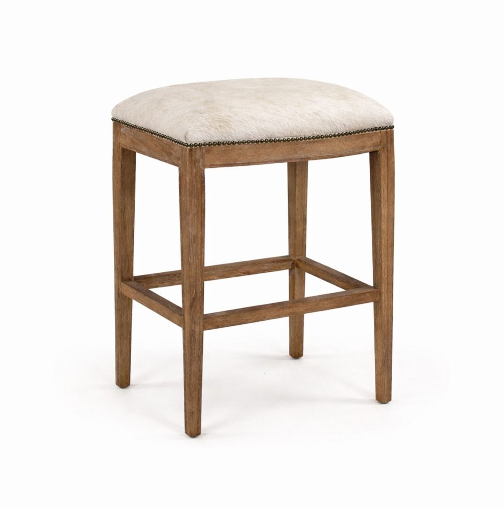 Zentique - Cora Cowhide Bar / Counter Stool