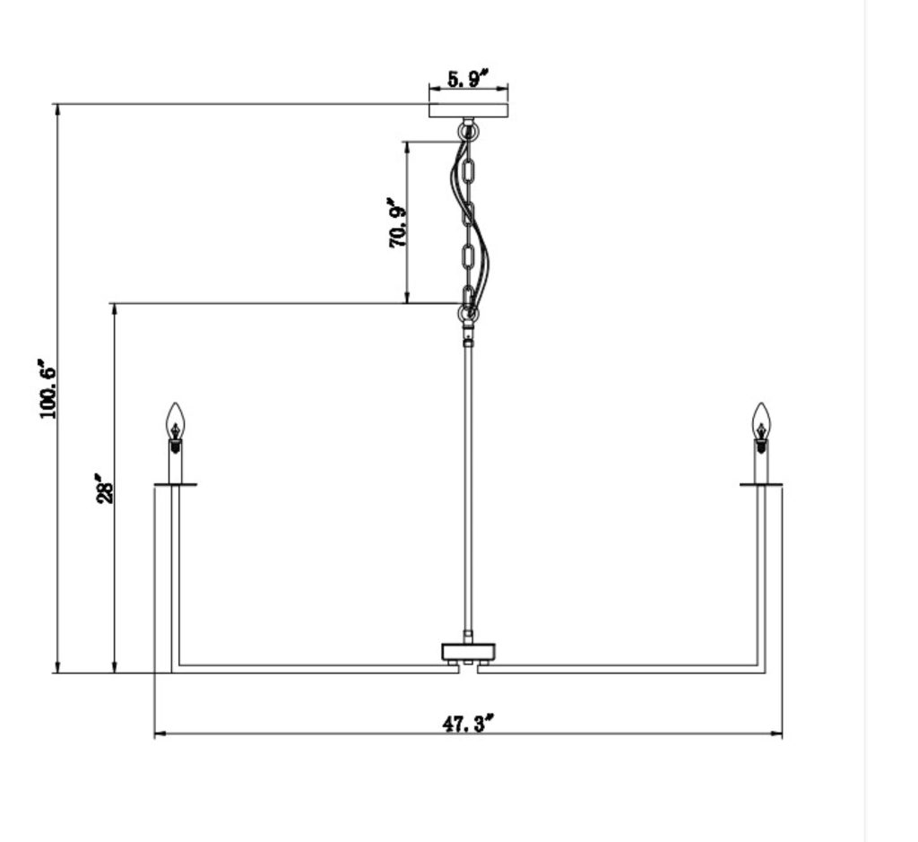 Minimalist Candelabra Chandelier