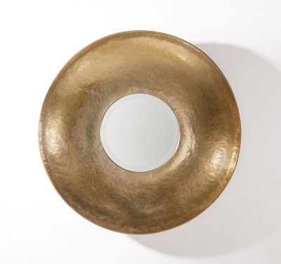 Zentique - Valdoro Hammered Metal Beveled Wall Mirror